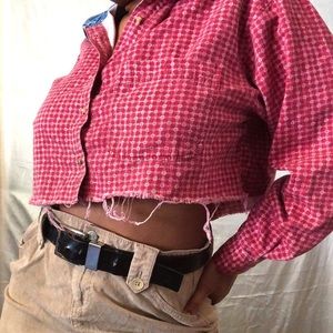 Distressed button down